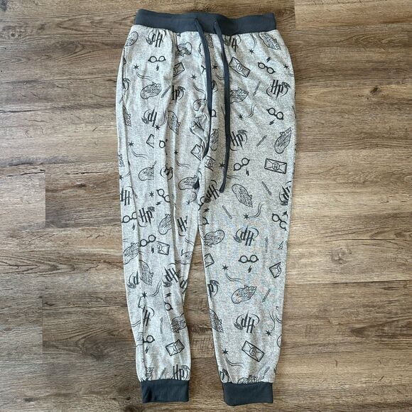 Harry Potter Womens XS Pajama Set Long Sleeve Joggers Lounge Grey - Picture 5 of 6